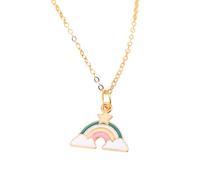 NBYGSC Lovely Enamel Rainbow Necklace For Women, Cute Cartoon Rainbow Choker - Pride Beads Rainbow Heart Necklace, Rainbow Bridge Necklace For Birthday Valentine Gifts