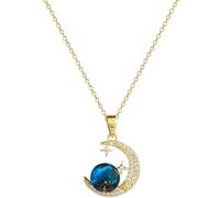 NBYGSC Luxurious Dream Planet Star and Moon Pendant Necklace Is The First Choice Gift for Lovers and Friends-T35