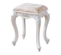 NBYGSC Luxurious Velvet Vanity Stool with Upholstered Seat and Steel Legs Chic Makeup Seat for Bedroom or Living Room Décor (Gold/Silver)