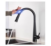NBYGSC Matte Black Faucet Swivel Pull-out Sensor Tap with Hot Water Mixing & Sprayer Mode Touchless for Easy Kitchen Use