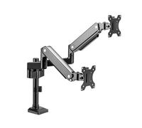 NBYGSC Monitor Stand Robotic Arm T8-3B Computer Screen Desktop Non-Hole Base Dual Screen(Black)