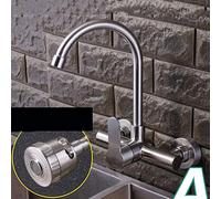 NBYGSC Mount 304 Stainless Steel, Kitchen Wall-Mounted, Hot and Cold Water, Multi-Function, Swivel, Balcony Laundry Pool, Faucet- Tube Wall Faucet