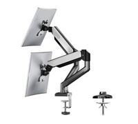 NBYGSC MS-002 Monitor Stand Dual Arm with C-clamp and Grommet Mount for Flexible Adjustment and Easy Monitor Stand Installation
