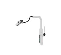 NBYGSC Multifunctional Kitchen Mixer Tap Pull out Three Mode Waterfall Faucet with Intelligent Digital Display All Copper Construction for Hot & Cold Water Elegant White Finish