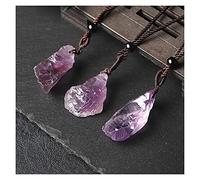 NBYGSC Natural Crystal Rough 1PC Natural Sapphire Stone Pendant with Pink Quartz Amethyst Necklace for Gift Women& Stone Mineral Specimen (Color : 12, Size : 1pc)