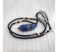NBYGSC Natural Crystal Stone ing Stone Natural Crystal Stone Lapis Lazuli Pendant Blue Quartz Crystal Column Six Prism Two Point for Women Girl Necklace Jewelry 1
