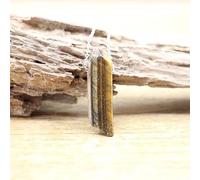 NBYGSC Natural Crystal y Chains Raw Stone Silce Slab Pendants Crystal Amethysts Quartz Lapis Gems Necklace Jewelry,Citrine (Color : Tiger Eye)
