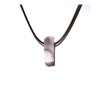 NBYGSC Natural Raw Minerals Lucky Reiki ing Crystal Quartz Stone Necklace Jewelry Pendulum Natural Tigereye Lazuli Citrin Necklace Crystal Decorations (Size : Imitation Rhodium Plated)