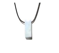 NBYGSC Natural Raw Minerals Lucky Reiki ing Crystal Quartz Stone Necklace Jewelry Pendulum Natural Tigereye Lazuli Citrin Necklace Crystal Decorations (Size : Rhodium Plated)