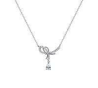 NBYGSC Necklace Creative Irregular Bow Necklace Sweet and Elegant Clavicle Chain for Wife, Girlfriend's Birthday Gift, Ladies Necklace