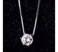 NBYGSC Necklace Pendant Round Cut 1.0 D Color White Moissanite Pass Diamond for Women Necklace