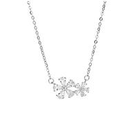 NBYGSC Necklace Plant Flower Necklace Golden Pendant Necklaces for Women Birthstone Jewelry Gifts for Party Anniversary Day Birthday Ladies Necklace (A B)