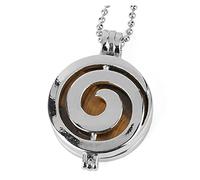 NBYGSC Necklace Reiki Natural Stone Spiral Locket Pendants Aromatherapy Essential Oil Diffuser Necklaces Crystal ing Jewelry Gifts (Size : Tiger Eye Chain)