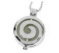 NBYGSC Necklace Reiki Natural Stone Spiral Locket Pendants Aromatherapy Essential Oil Diffuser Necklaces Crystal ing Jewelry Gifts (Size : Aventurine Chain)