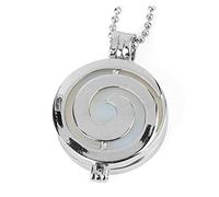 NBYGSC Necklace Reiki Natural Stone Spiral Locket Pendants Aromatherapy Essential Oil Diffuser Necklaces Crystal ing Jewelry Gifts (Size : Opal Chain)