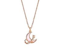 NBYGSC Necklace Star and Moon Surrounding Necklace New Shell Clavicle Chain Fashion and Elegant Valentine's Day Gift for Girlfriend Ladies Necklace