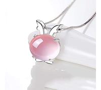 NBYGSC Necklaces for Women Girls Constellation Necklace Year of The Year of The Dragon Clavicle Chain Pink Crystal Pendant Necklace Jewelry, Birthday Gifts for Women, 18" Choker Necklaces Household