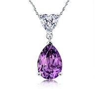 NBYGSC Necklaces for Women Girls Drop Shape 2.6 Carats Amethyst Pendant Necklace Pendant Necklace 18'', Jewelry For Women Choker Necklaces Household