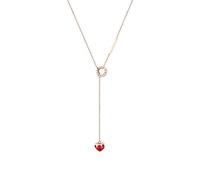 NBYGSC Necklaces for Women Girls Flower Pendant Five Petal Flower Necklace Inlaid with Gems Romantic Gift The Best Gift for Girlfriend Choker Necklaces Household