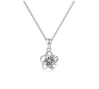 NBYGSC Necklaces for Women Girls Flower Pendant Five Petal Flower Necklace Inlaid with Gems Romantic Gift The Best Gift for Girlfriend Choker Necklaces Household