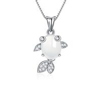 NBYGSC Necklaces for Women Girls Natural Moonstone White Fish Necklace Small Fish Pendant with 18" S Chain Choker Necklaces Household