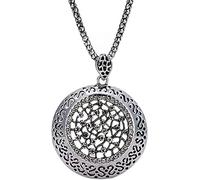 NBYGSC Necklaces Pendant Necklace Crystal Hollow Carved Flower Boho Vintage Women Gift Chain Long Sweater Elegant Party Jewelry Lovely and Praical Jewelry Gift