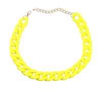 NBYGSC Neon Necklace For Women and Men, Fluorescent Color Chain Necklace Bohemian Vintage Thick Chain Choker Beach, Neon Jewelry For Glow Party, Neon Necklaces For Glow Party, Neon Necklaces