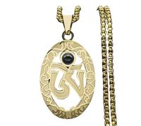 NBYGSC New 2025 Buddhism Buddha Om Projection Pendant Necklace Men Women Stainless Steel Shurangama Mantra Scripture Prayer Chain Decoration Jewelry Commemorative Accessories Trendy Best For Gift