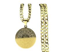 NBYGSC New 2025 Islamic Muslim Quran Amulet Pendant Necklace Men Women Stainless Steel Gold Color Arabic Hip Hop Chain Religious Decoration Jewelry Commemorative with You Accessories Trendy Best For