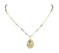 NBYGSC New 2025 Stainless Steel Mary Prayer Pendant Necklace Women Men Gold Color Our Lady of Guadalupe Holy Cross Chain Decoration Jewelry Commemorative with You Accessories Trendy Best For Gift