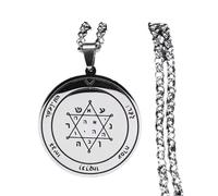 NBYGSC New 2025 Stainless Steel Men Necklace Acquiring Glory, Honors, Riches, and Tranquility of Mind Decoration Jewelry Commemorative with You Accessories Trendy Creative Best For Gift