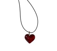 NBYGSC New 2026 Unisex Stainles Stell Red Heart Necklace Fashion Vintage Big Hearts Pendants Necklaces Rope Chain Hers Gift Gothic Jewelry Accessories Trendy Creative For Women and Men