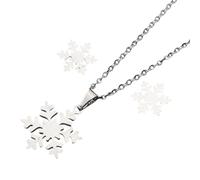 NBYGSC New 2026 Unisex Stainles Stell Tree of Life Jewelry Set Stainless Steel Earrings Fashion Snowflake Flower Necklace Hawaii Pendientes Trendy Accessories Creative Gift For Women and Men