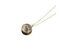 NBYGSC New 2026 Vintage Round Box Glass Locket Necklace Long Chain On The Neck Stainless Steel Lockets Necklaces Accessories Gift Jewelry Fashion Trendy Creative For Women and Men