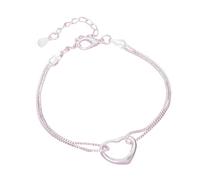NBYGSC New Fine 925 Sterling Silver Heart Bracelets Necklaces Women Fashion Designer Wedding Sets Christmas Decoration Jewelry Commemorative with You Accessories Trendy Best For Gift