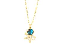NBYGSC New In Dream Planet Astronaut Pendant Necklaces For Women Female Stainless Steel Clavicle Chain Jewelry -T23