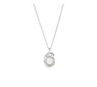NBYGSC New Popular 925 Sterling Silver Pearl Geometric Shape Necklace Charm Ladies Pendant Choker Birthday Party Fine Decoration Jewelry Commemorative Accessories Trendy Best For Gift