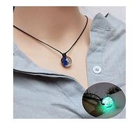 NBYGSC New Stone Fluorescent Spherical Necklace Natural Crystal Glowing in Dark Stone Pendant Necklace Crystal Decorations (Size : Pure Color)