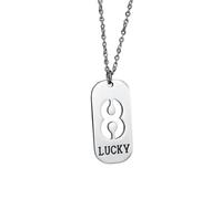 NBYGSC New Unisex Stainles Stell Fashion Lucky Number 0-9 Necklaces Pendant Stainless Steel Long Chain Couple Love Gift Jewelry Trendy Accessories Creative For Women and Men