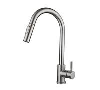 NBYGSC on with Pull Down Sprayer, Sensor Kitchen Sink Faucet in Two Water Outlet Modes, 304 Stainless Steel Single Handle Touch Activated Mixer Tap,Matte Black(Brushed Gold)