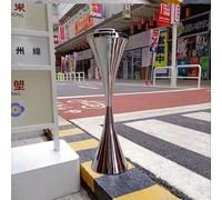 NBYGSC Outdoor Ashtray For Cigarettes - Standing Ashtray Outdoor For Patio Outside Ashtrays For Cigarette Butt Receptacle Disposal Commercial Metal Smokers Cigar Ash Tray(Silver)