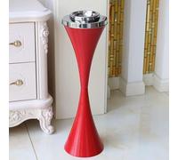 NBYGSC Outdoor Ashtray For Cigarettes - Standing Ashtray Outdoor For Patio Outside Ashtrays For Cigarette Butt Receptacle Disposal Commercial Metal Smokers Cigar Ash Tray(Red)