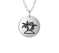 NBYGSC Palm Tree Necklace For Women, 925 Sterling Silver Palm Tree Necklace Coconut Tree Island Chain Choker, Palm Tree Necklaces For Women, Tropical Necklace, Palm Tree Pendant