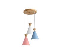 NBYGSC Pendant Light Nordic Restaurant Chandelier Personal Creative Three -Headed Color Ceiling Light Fixtures Adjustable Screw Metal Hanging Light Fixture for Kitchen Island Bed