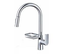 NBYGSC Pull Down Sprayer,Single Handle Hot and Cold Water Mixer with 2 Spout Modes,Kitchen Faucet Single Hole,360° Rotating Kitchen Sink Faucet,Black