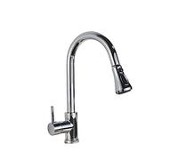 NBYGSC Pull out Faucet Chrome Deck Mounted Mixer Tap with Stream Sprayer Hot Cold Water Perfect for Bathroom & Kitchen Sink
