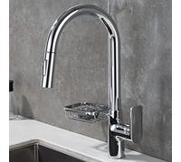 NBYGSC Pull-out Sprayer Kitchen Faucets,360 Degree Swivel Spout Faucet,Kitchen Sink Faucet 2 Types of Outlet Modes,Single Handle Hot and Cold Water Mixer,Black