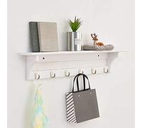 NBYGSC Rack Coat Hooks with Wooden Entryway Organizer Mounted for Corridor Living Room Bedroom Bathroom Kitchen Shelf Wall Hanger
