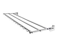 NBYGSC Rail s,Clothes Wall Mounted Drying Clothesline Pole Push-Pull Airer Stainless Steel Fold Hanger Rack Space Saving Clothes Storage Organiser Bathroom