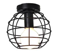 NBYGSC Recessed Ceiling Lamp, Close To Ceiling Light Fixture, 7.4in Dome Shade Ceiling Hanging Lights, E26 Socket Metal Cage Chandelier, For Hallways, Dining Room, Kitchen, Not Included
